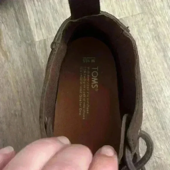 TOMS Lenox Mid Chocolate Brown Suede Sneakers - Picture 5 of 12